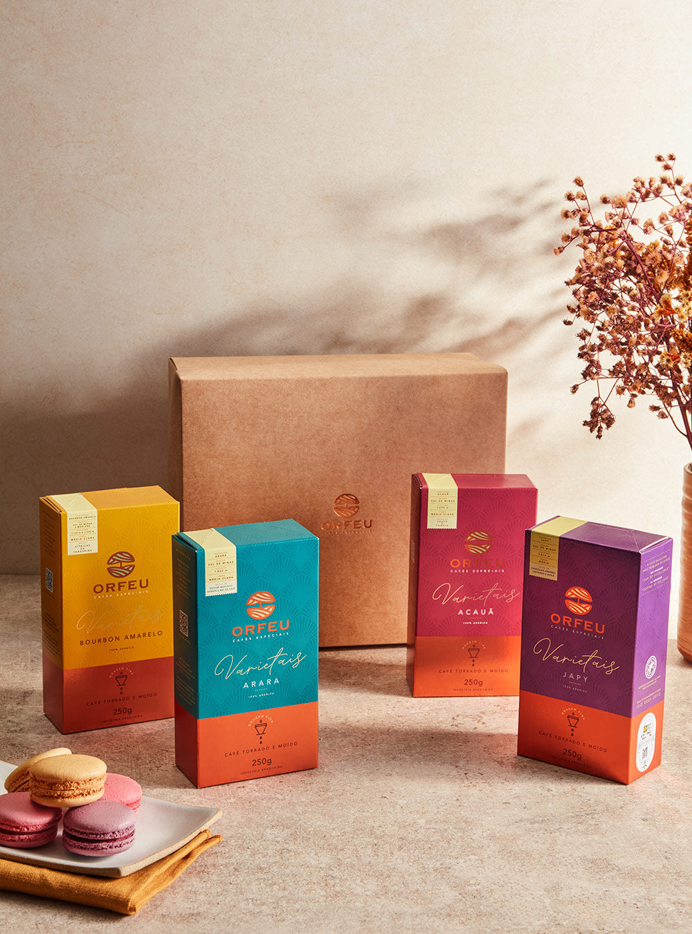 Kit Presente Coleção Café Torrado e Moído Varietais Orfeu