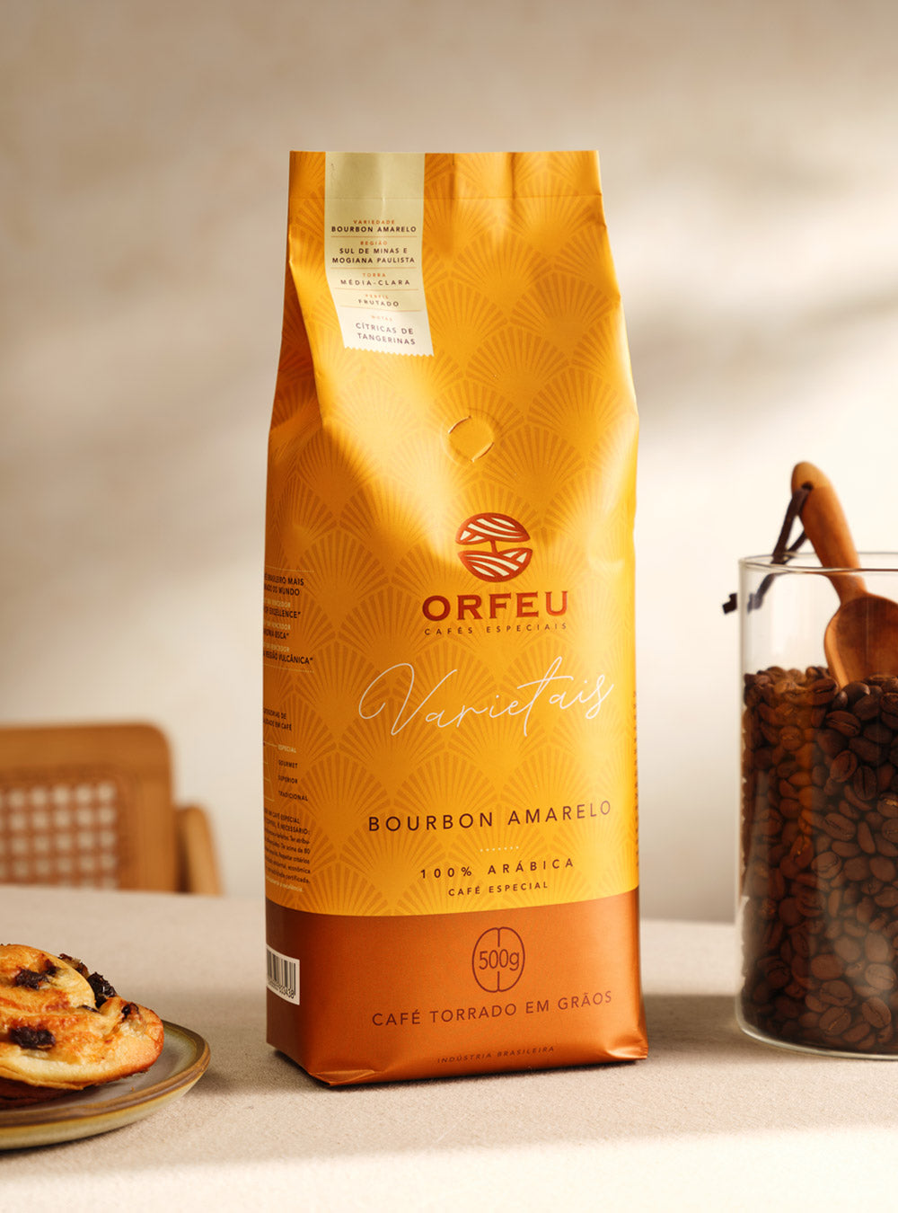 Café Orfeu Bourbon Amarelo em Grãos 500g
