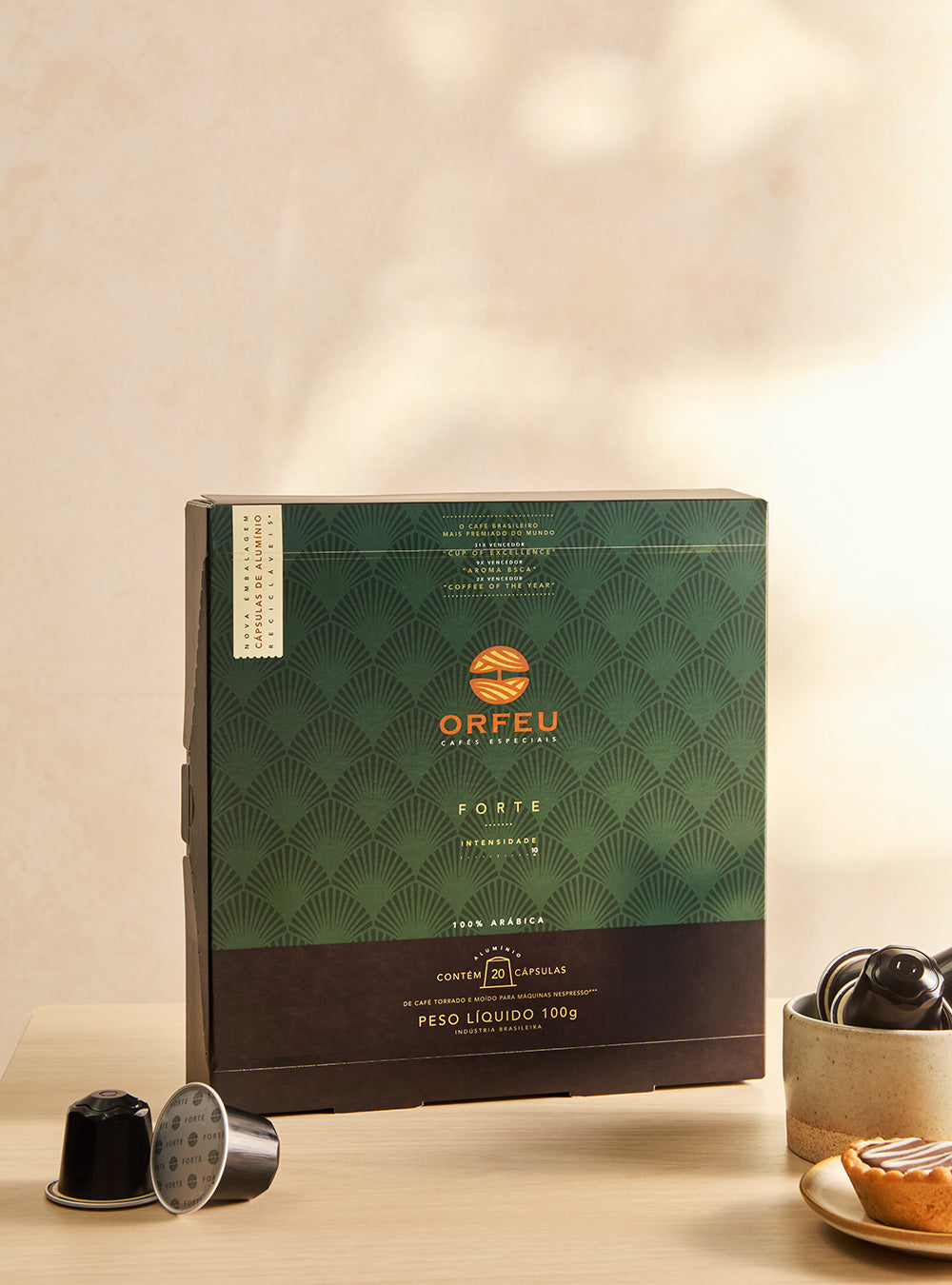 Cápsulas Orfeu Forte Compatíveis Nespresso® 20 Unidades