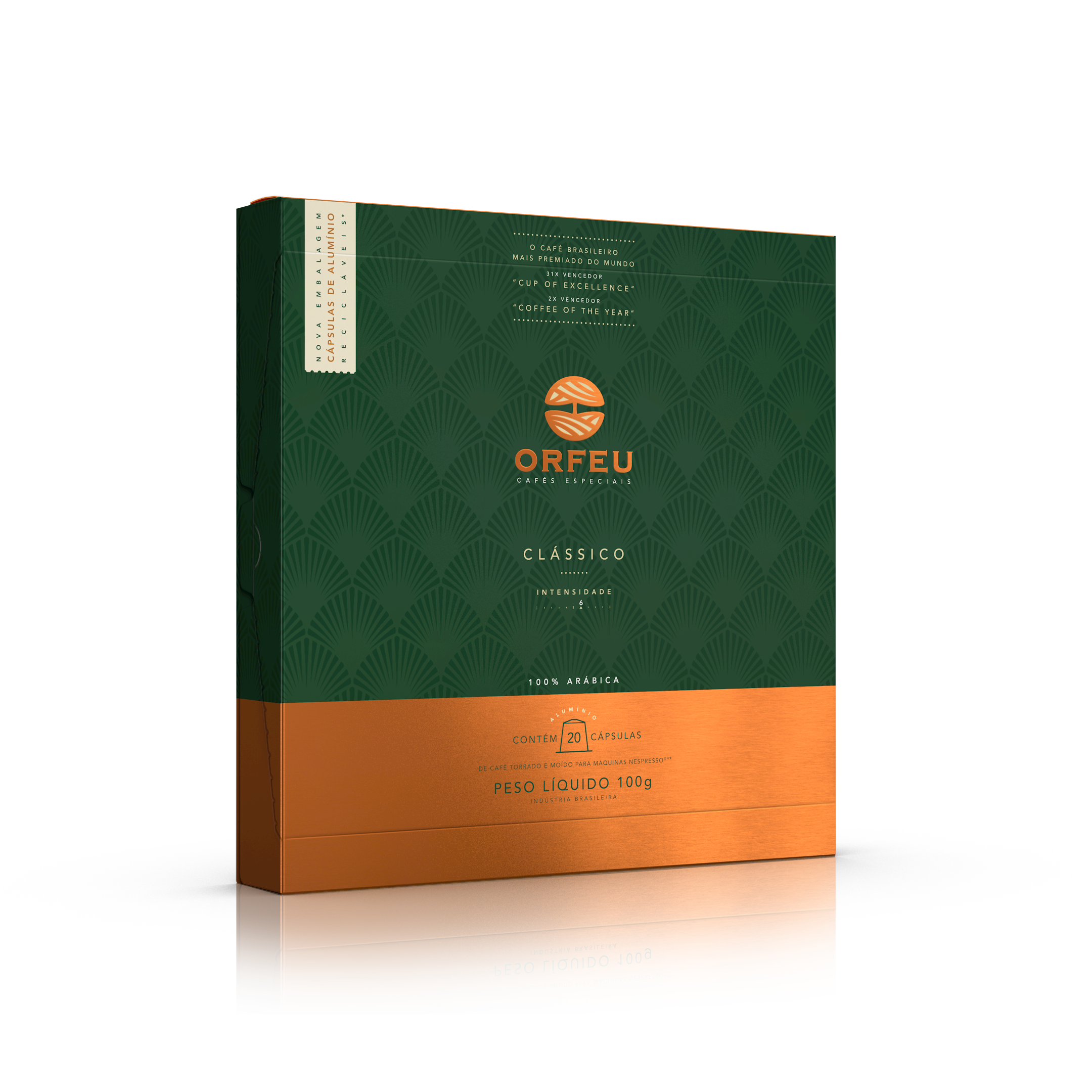 Cápsulas Orfeu Clássico Compatíveis Nespresso® 20 Unidades