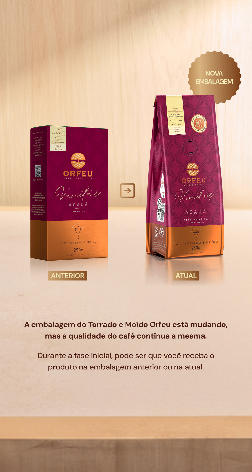 Café Orfeu Acauã Torrado e Moído 250g