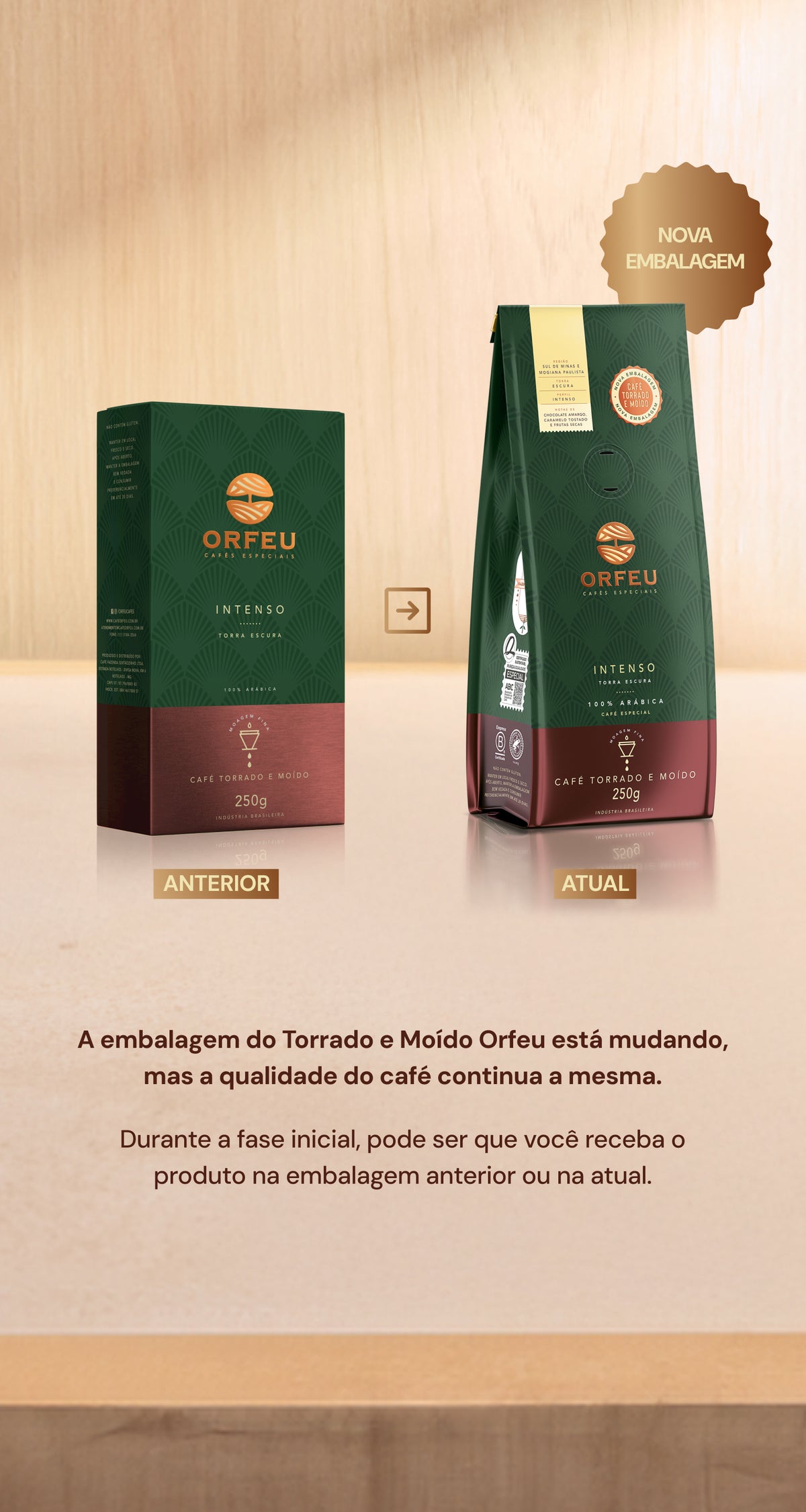 Café Orfeu Intenso Torrado e Moído 250g