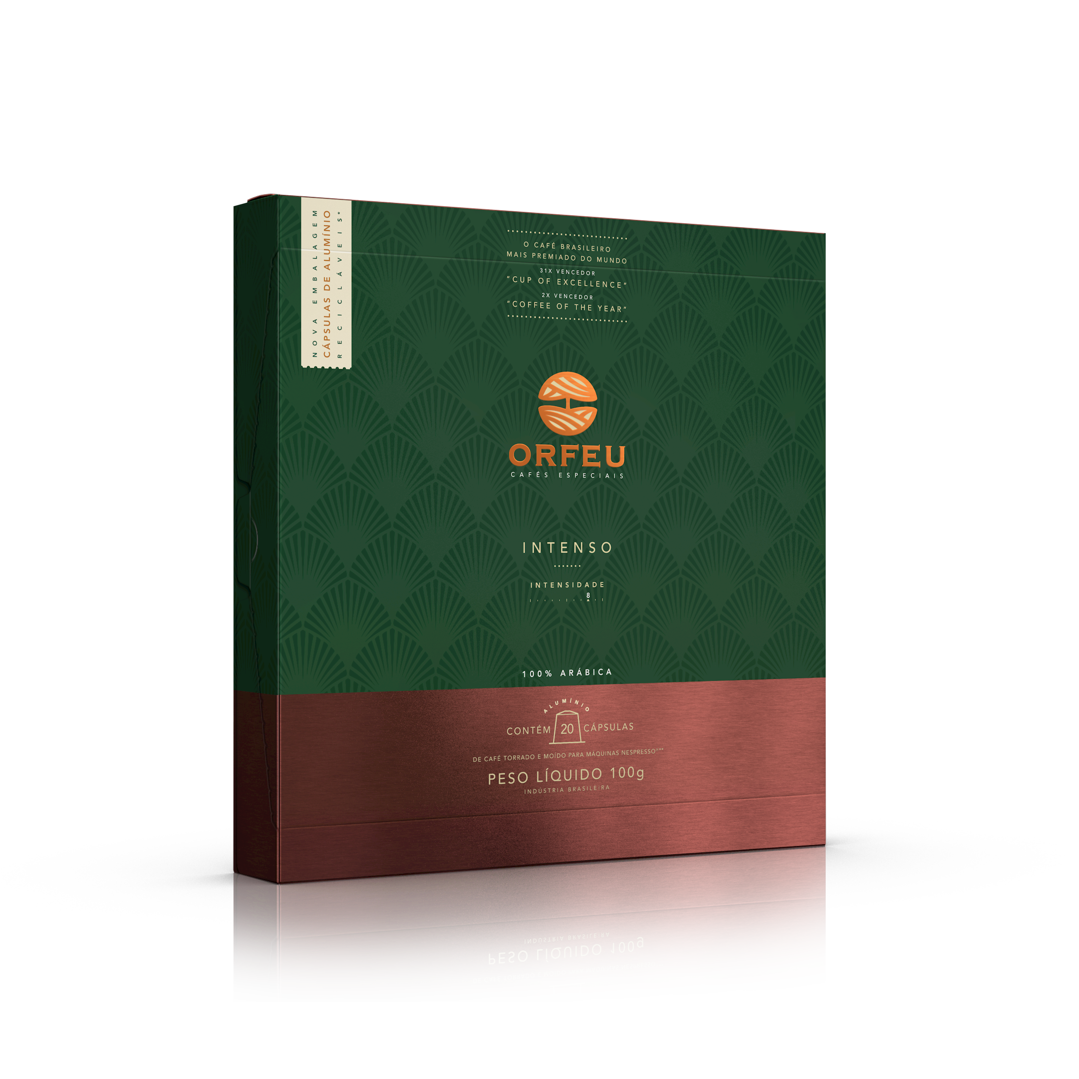 Cápsulas Orfeu Intenso Compatíveis Nespresso® 20 Unidades