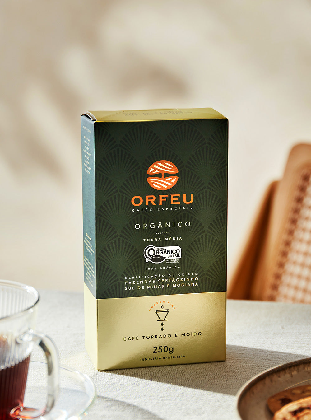 Café Orfeu Orgânico Torrado e Moído 250g