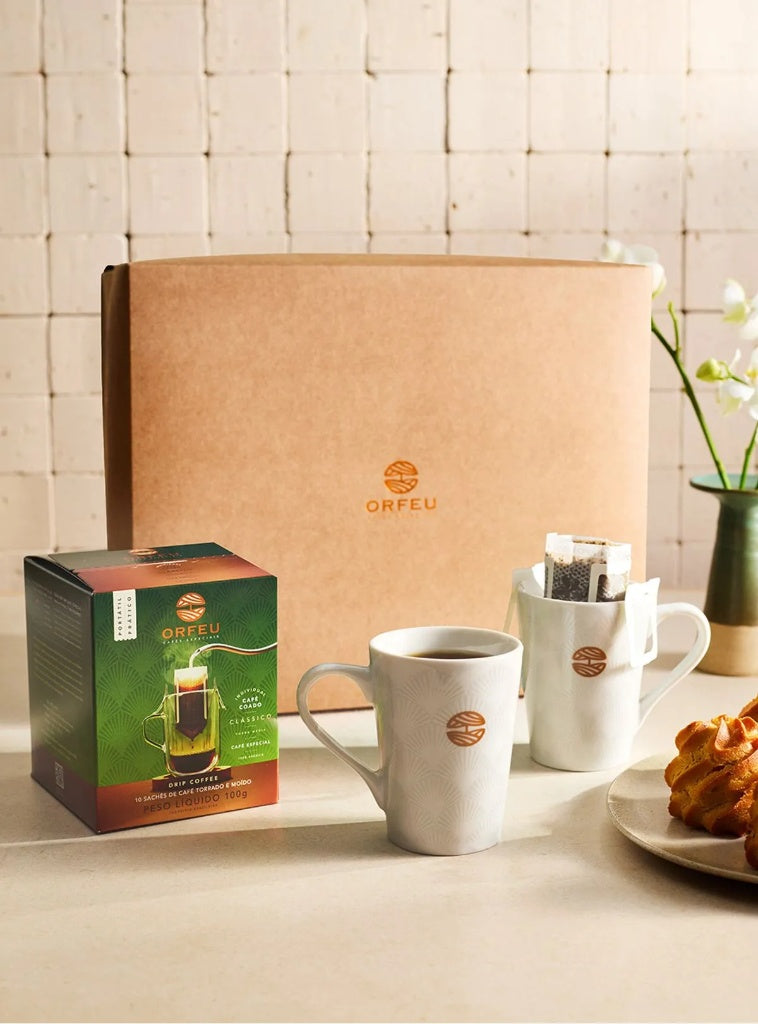 Kit Presente Drip Coffee Clássico + 2 Canecas Orfeu