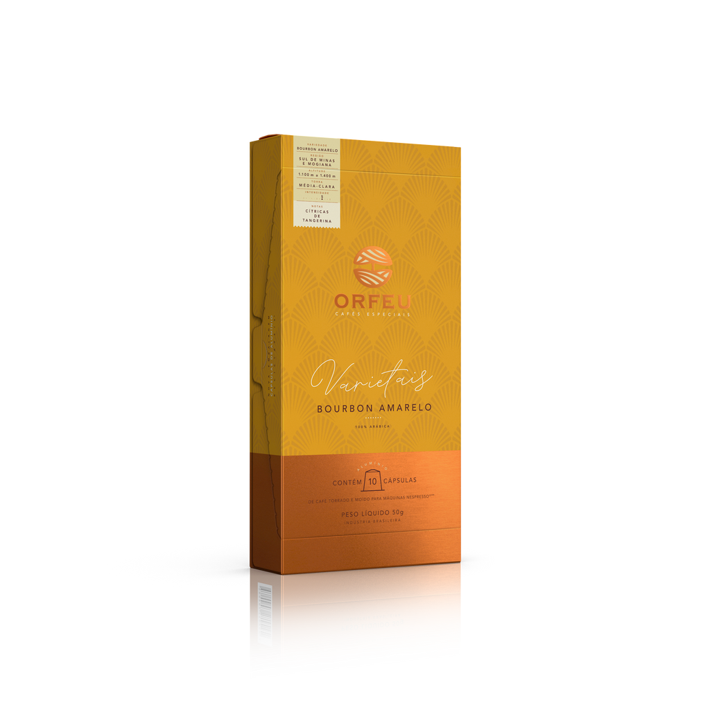 Cápsulas Orfeu Bourbon Amarelo Compatíveis Nespresso® 10 Unidades