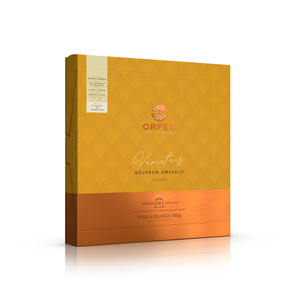 Cápsulas Orfeu Bourbon Amarelo Compatíveis Nespresso® 20 Unidades