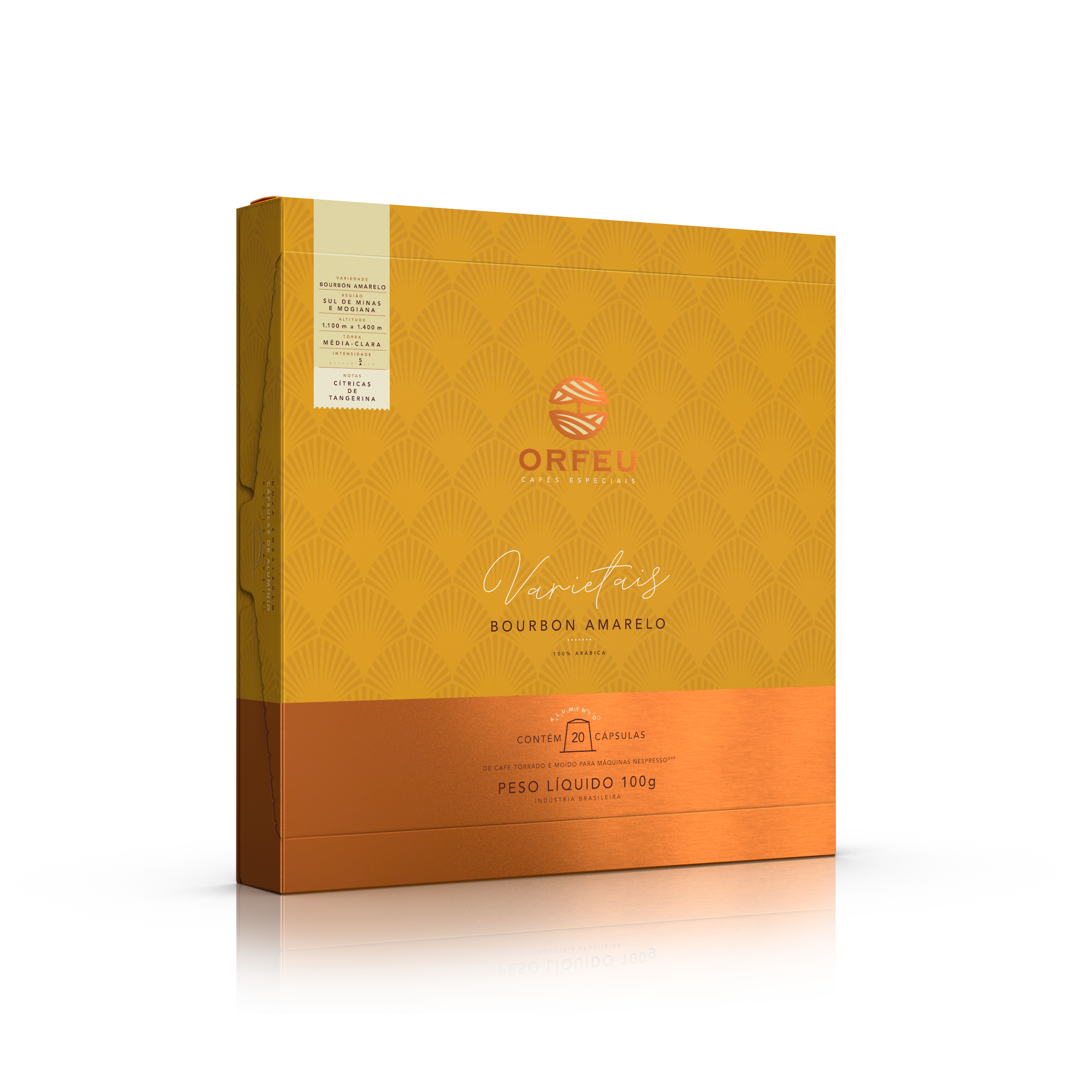 Cápsulas Orfeu Bourbon Amarelo Compatíveis Nespresso® 20 Unidades