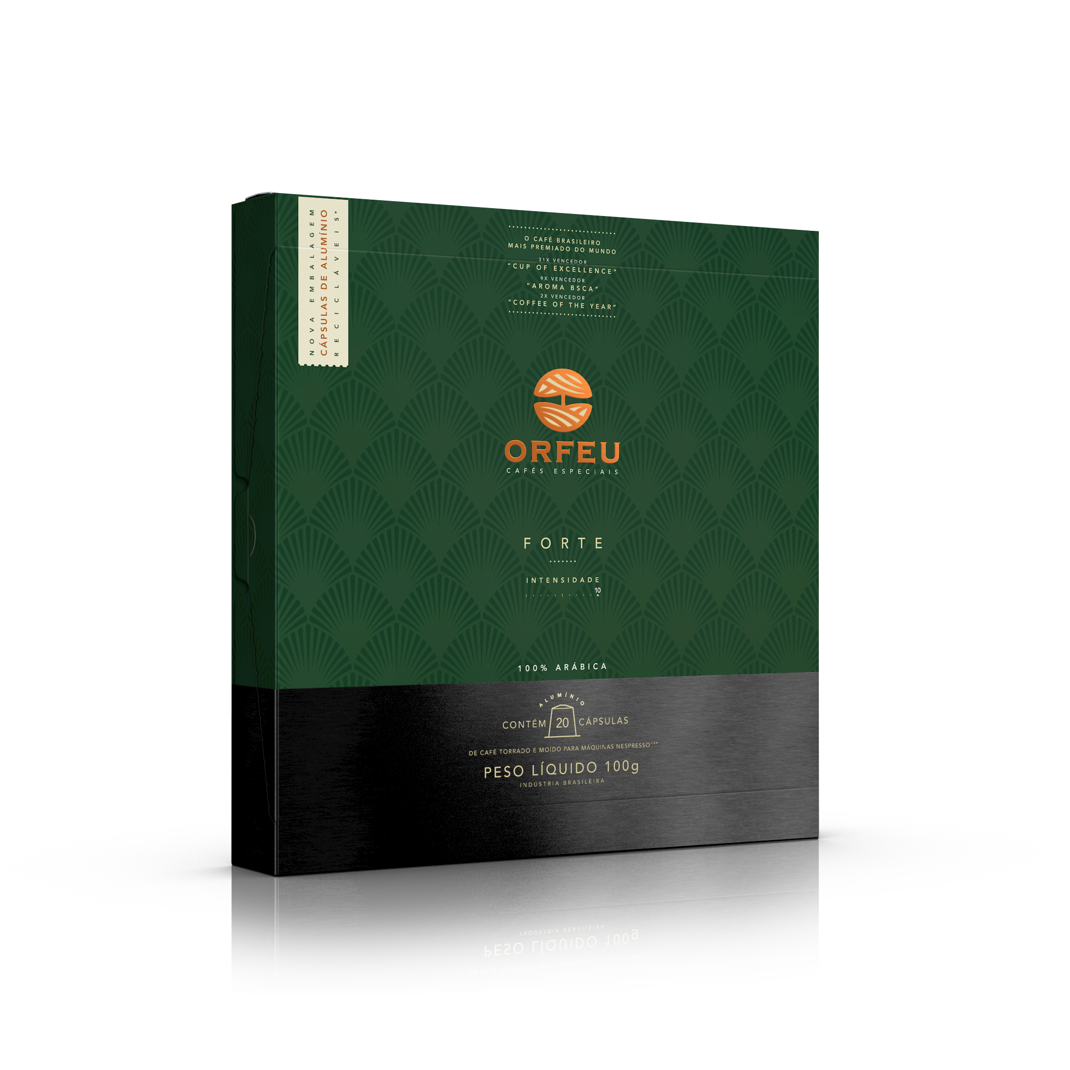 Cápsulas Orfeu Forte Compatíveis Nespresso® 20 Unidades