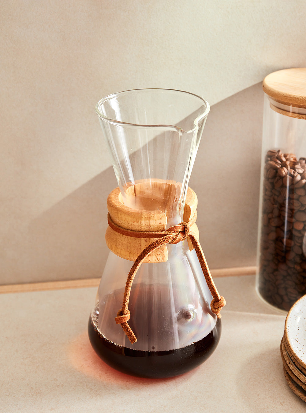 Passador de Café Chemex com Alça de Madeira 900ml