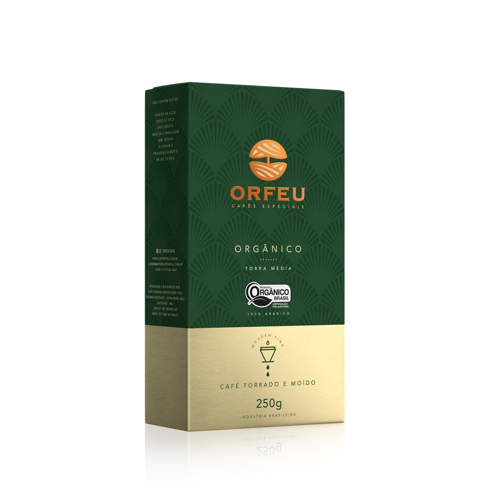Café Orfeu Orgânico Torrado e Moído 250g