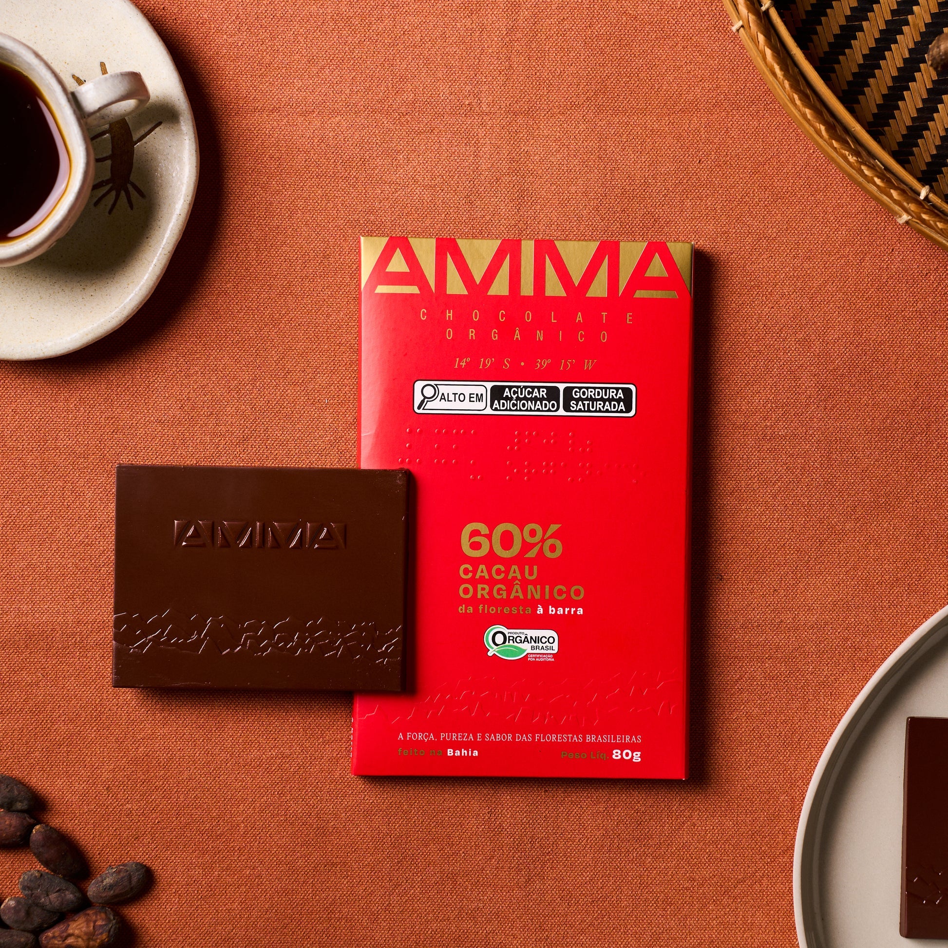 Chocolate Orgânico 60% Cacau 80g