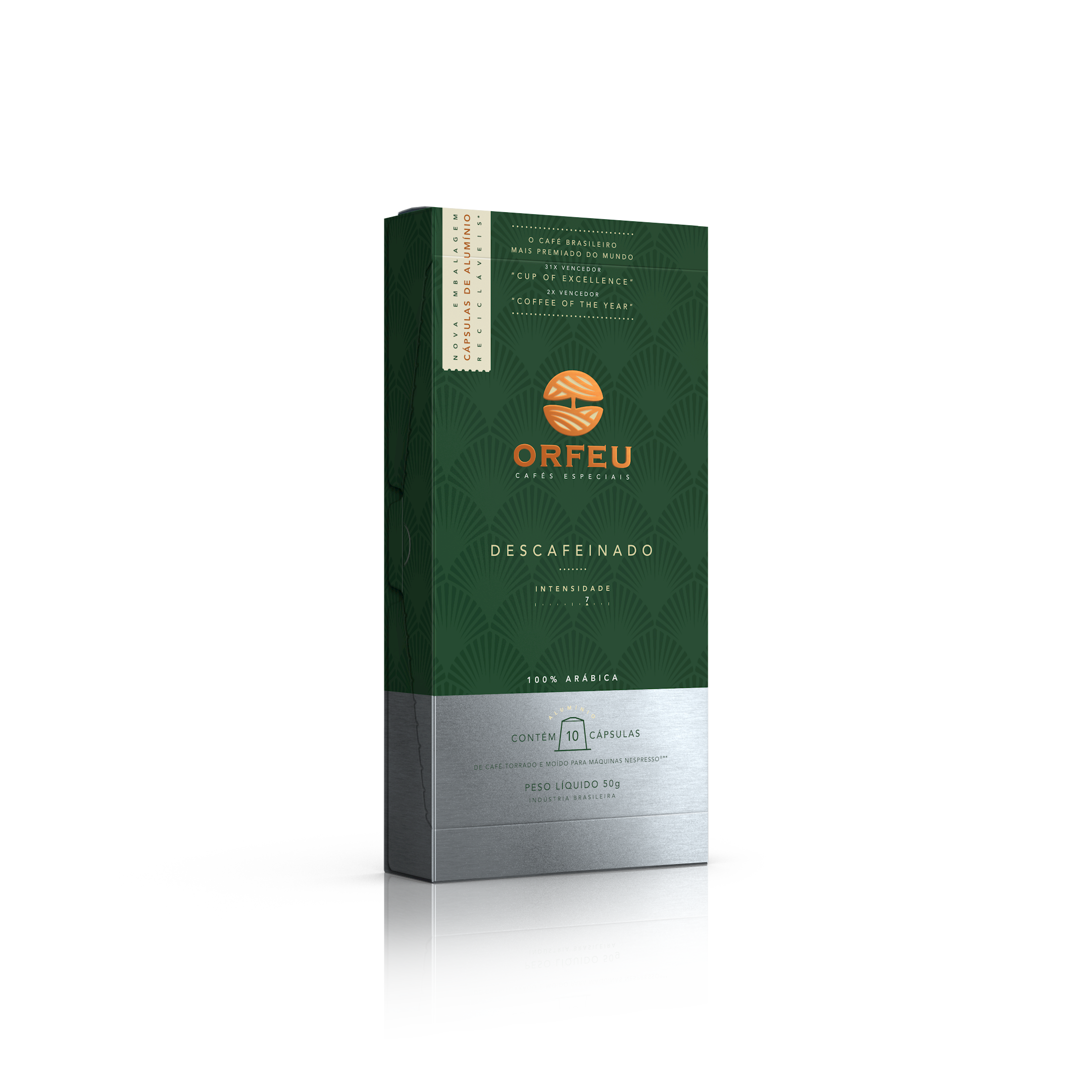 Cápsulas Orfeu Descafeinado Compatíveis Nespresso® 10 Unidades