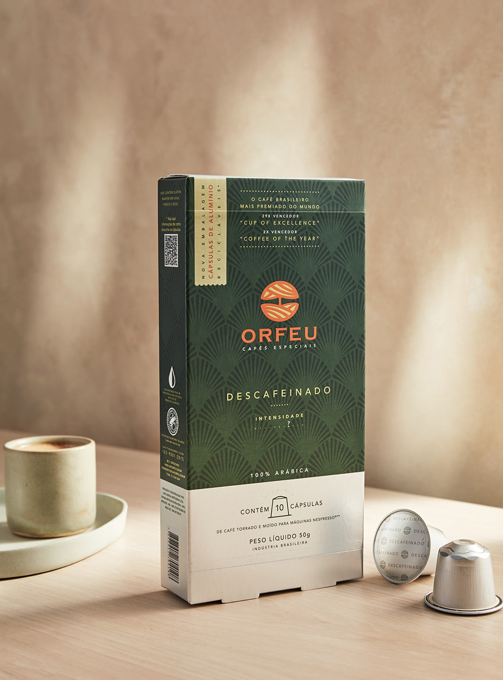 Cápsulas Orfeu Descafeinado Compatíveis Nespresso® 10 Unidades